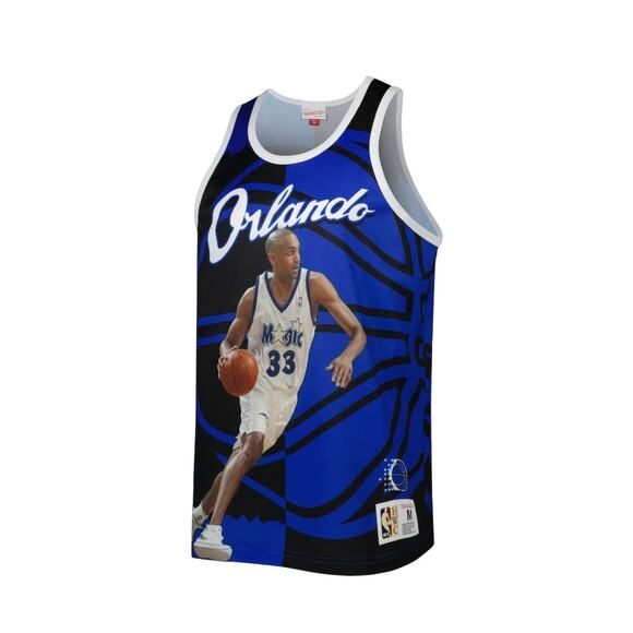 NWT! Mitchell & Ness Grant Hill Blue/Black Orlando Magic Sublimated Jersey- 2XL - Picture 2 of 8